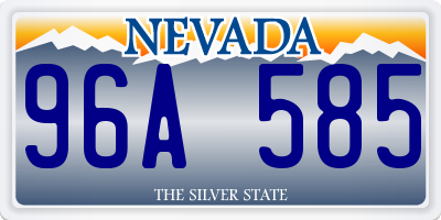 NV license plate 96A585