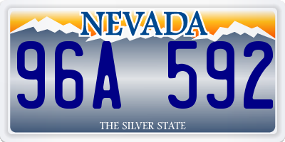 NV license plate 96A592