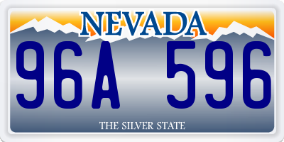 NV license plate 96A596