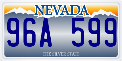 NV license plate 96A599