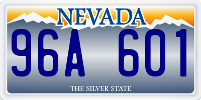 NV license plate 96A601