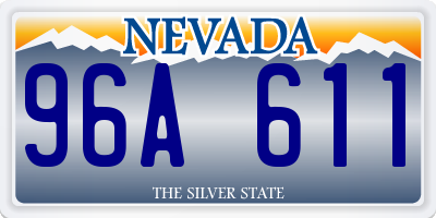NV license plate 96A611