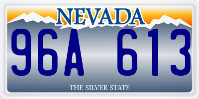 NV license plate 96A613