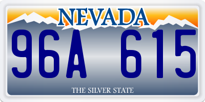 NV license plate 96A615