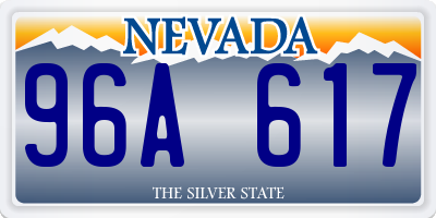 NV license plate 96A617