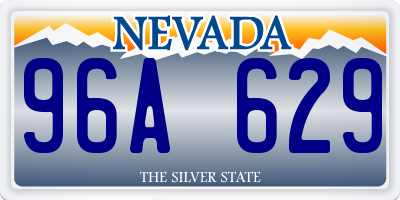 NV license plate 96A629