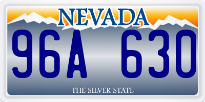 NV license plate 96A630