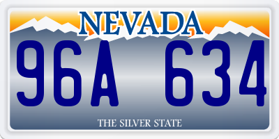 NV license plate 96A634