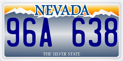 NV license plate 96A638