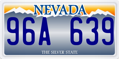 NV license plate 96A639