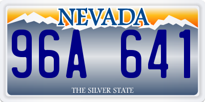 NV license plate 96A641