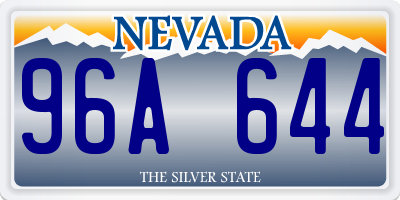 NV license plate 96A644