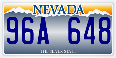 NV license plate 96A648