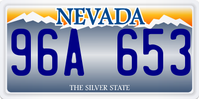 NV license plate 96A653