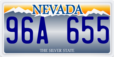 NV license plate 96A655