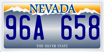 NV license plate 96A658