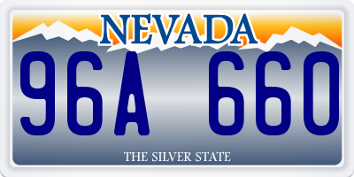 NV license plate 96A660