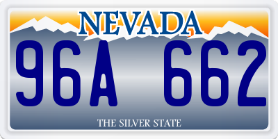 NV license plate 96A662