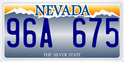 NV license plate 96A675