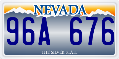 NV license plate 96A676