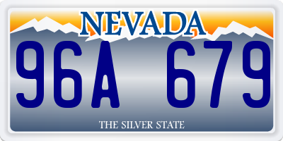 NV license plate 96A679