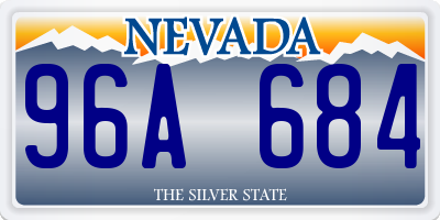 NV license plate 96A684