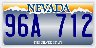 NV license plate 96A712