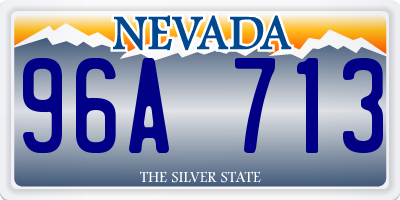 NV license plate 96A713