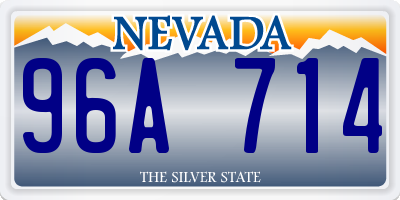 NV license plate 96A714