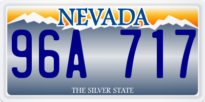 NV license plate 96A717