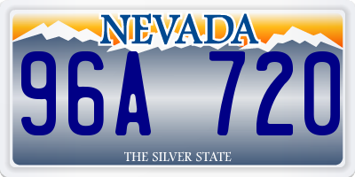 NV license plate 96A720