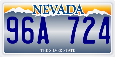 NV license plate 96A724