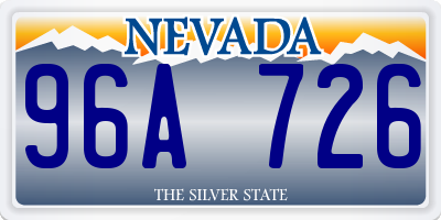 NV license plate 96A726