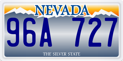 NV license plate 96A727