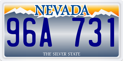 NV license plate 96A731