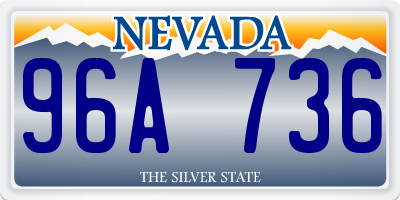 NV license plate 96A736