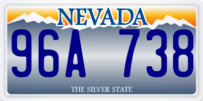 NV license plate 96A738