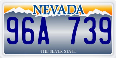 NV license plate 96A739