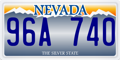 NV license plate 96A740
