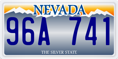 NV license plate 96A741