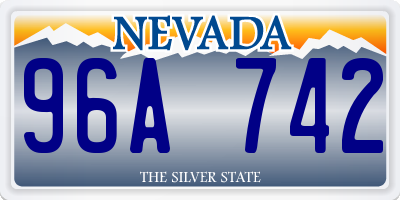 NV license plate 96A742