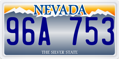 NV license plate 96A753
