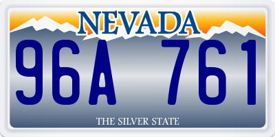 NV license plate 96A761