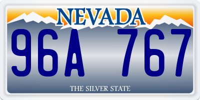 NV license plate 96A767