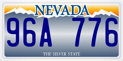 NV license plate 96A776