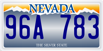 NV license plate 96A783