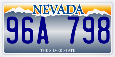 NV license plate 96A798