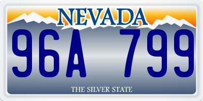 NV license plate 96A799