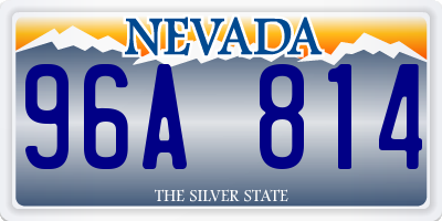 NV license plate 96A814