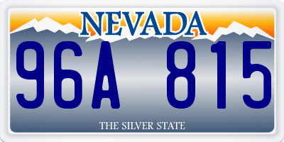NV license plate 96A815
